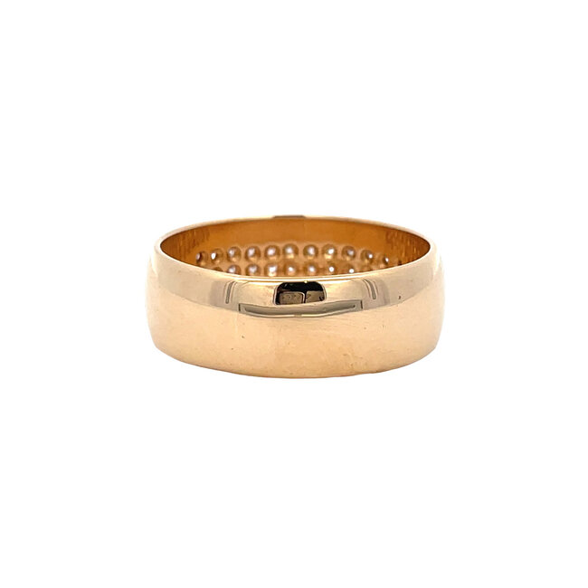 Rose gold ring with diamond 18 karat