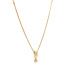 Gold necklace with diamond pendant 47 cm 14 karat