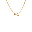 Gouden collier met diamant hanger 47 cm 14 karaat