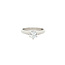 Platina solitair ring met diamant pt850