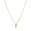 Gold necklace with zirconia pendant 45 cm 14 karat