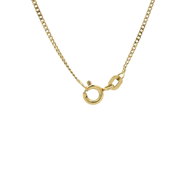 Gold necklace with zirconia pendant 45 cm 14 karat