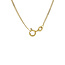 Gouden collier met zirkonia hanger 45 cm 14 karaat