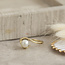 Gold hammered ring with pearl 14 karat