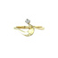 Goldener Ring mit Diamant 14 Karat