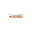 Tricolour gold trinity ring 14 karat