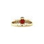 Ring with garnet and zirconia 14 karat