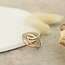 Tricolour golden trinity ring 14 karat