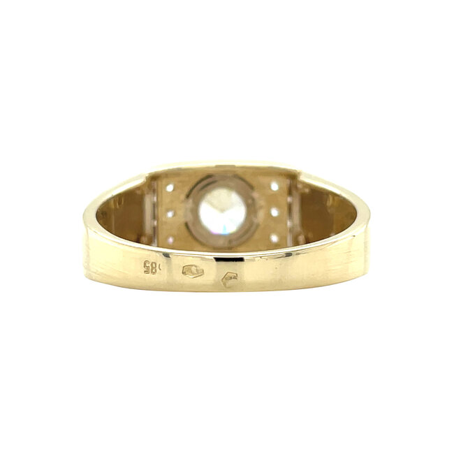 Goldener Ring mit Zirkonia 14 Karat