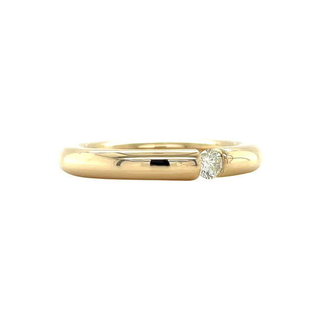 Gold ring with diamond 18 karat
