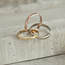 Tricolour gouden trinity ring 14 karaat