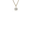 Gold entourage pendant with zirconia 14 karat