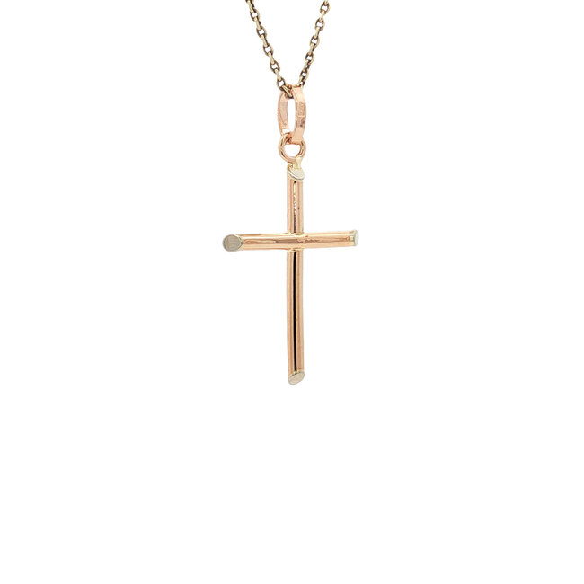 Rose-gold cross pendant 14 karat
