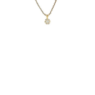 Goldener Solitär-Anhänger mit Diamant