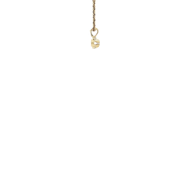 Golden solitaire pendant with diamond 14 karat
