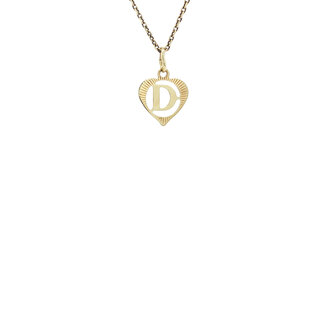 Gold pendant letter D