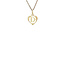 Gold pendant letter D 14 karat