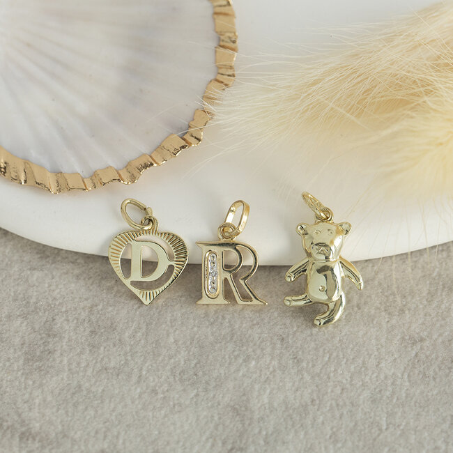 Gouden hanger beer 14 karaat