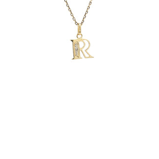 Gold pendant letter R