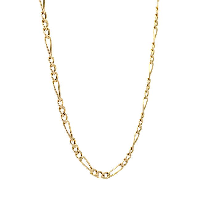 Goldene Figaro-Kette 81,5 cm 14 Karat