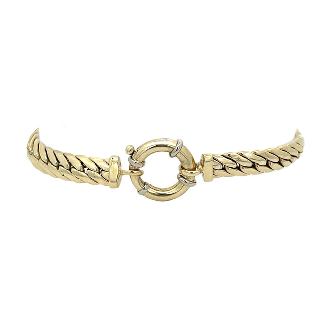 Goldenes Gourmet-Armband 20,5 cm 14 Karat