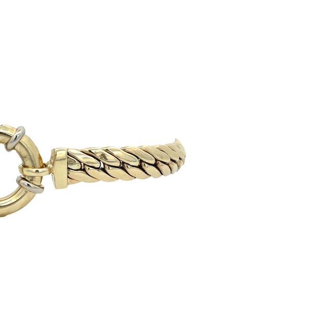 Goldenes Gourmet-Armband 20,5 cm 14 Karat