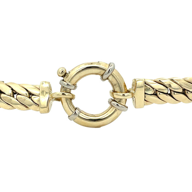 Goldenes Gourmet-Armband 20,5 cm 14 Karat