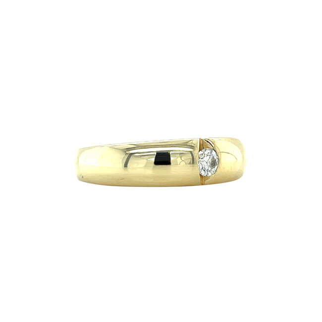 Gouden ring met diamant 14 karaat