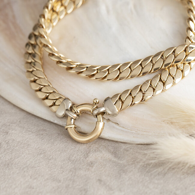 Goldenes Gourmet-Collier 50 cm 14 Karat