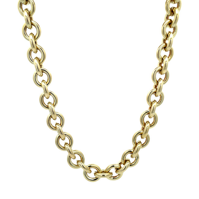 Zilgold necklace 47.5 cm 14 karat/ 925