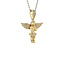 Gold angel pendant with zirconia 18 karat
