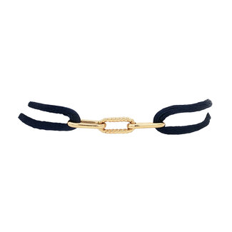 Satijn armband met schakel