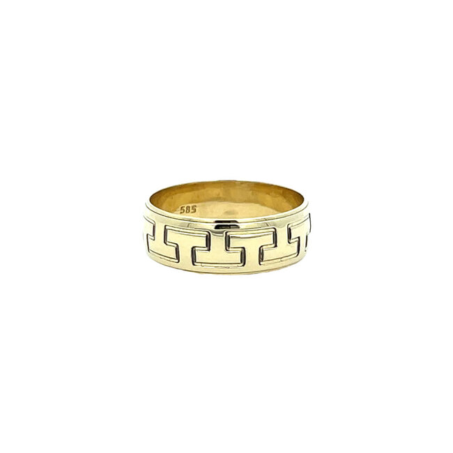 Goldene Mäander-Ring 14 Karat