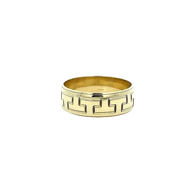 Golden meander ring 14 karat