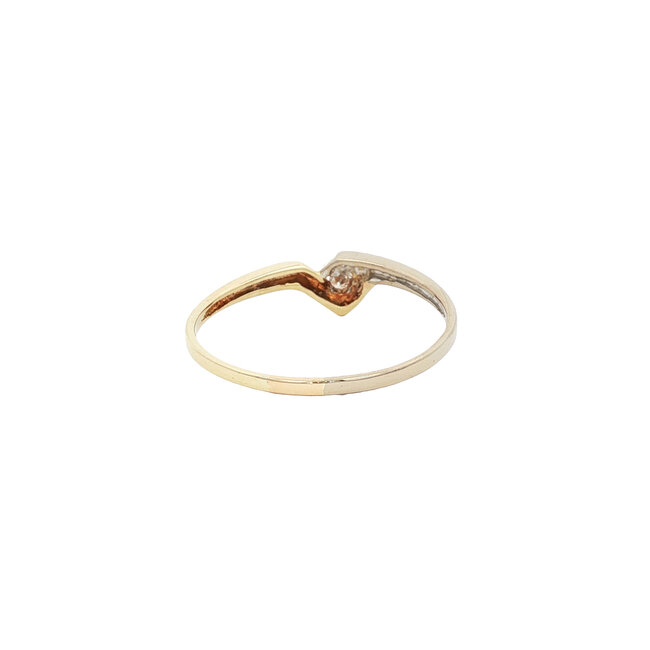 Golden ring with diamond 14 karat