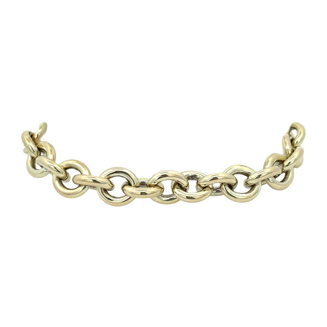 Zilgold bracelet 19.5 cm 14 karat/ 925