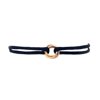 Satin bracelet with link