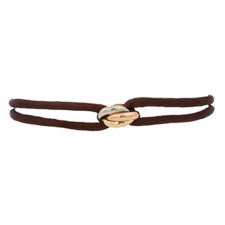 Satin bracelet with link