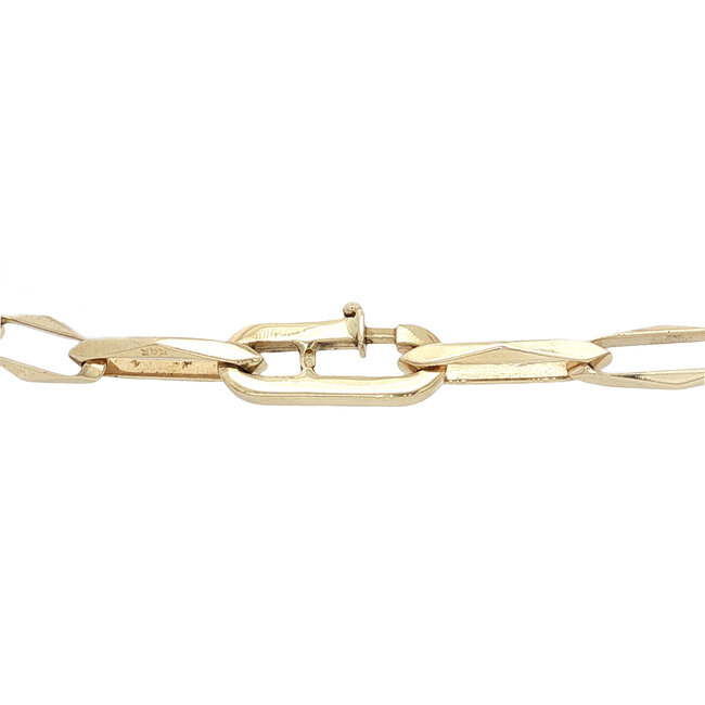 Goldenes Armband für immer geschlossen 19,5 cm 14 Karat