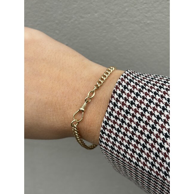 Gold gourmet bracelet 17.5 cm 14 karat