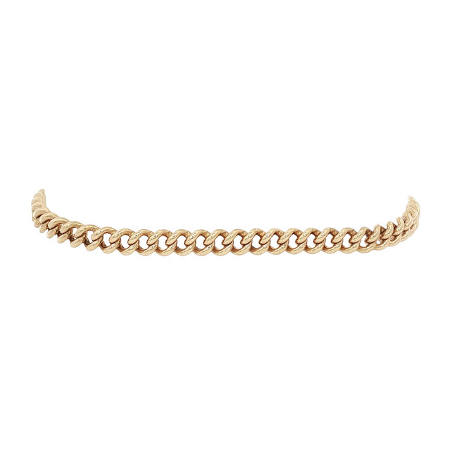 Gold gourmet bracelet 17.5 cm 14 karat