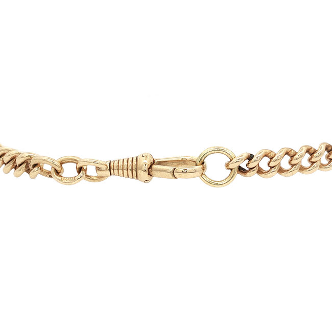Gold gourmet bracelet 17.5 cm 14 karat