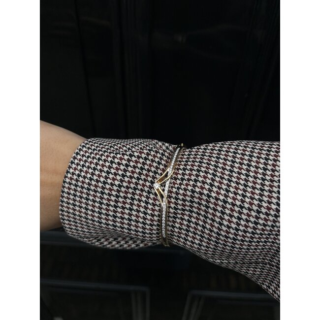 Gold bangle with diamond 14 karat