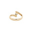 Goldener Ring mit Zirkonia 14 Karat