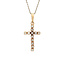 Gold cross pendant with diamond 14 karat