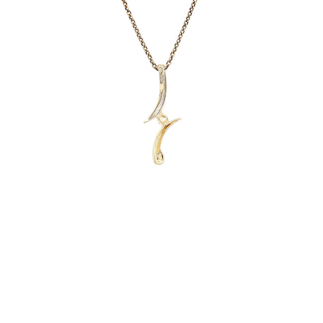 Gold pendant zirconia 14 karat