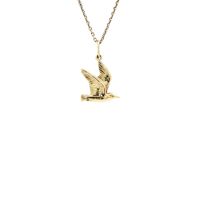 Gold pendant seagull 14 karat