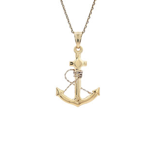 Golden anchor pendant