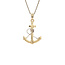 Gold anchor pendant 14 karat