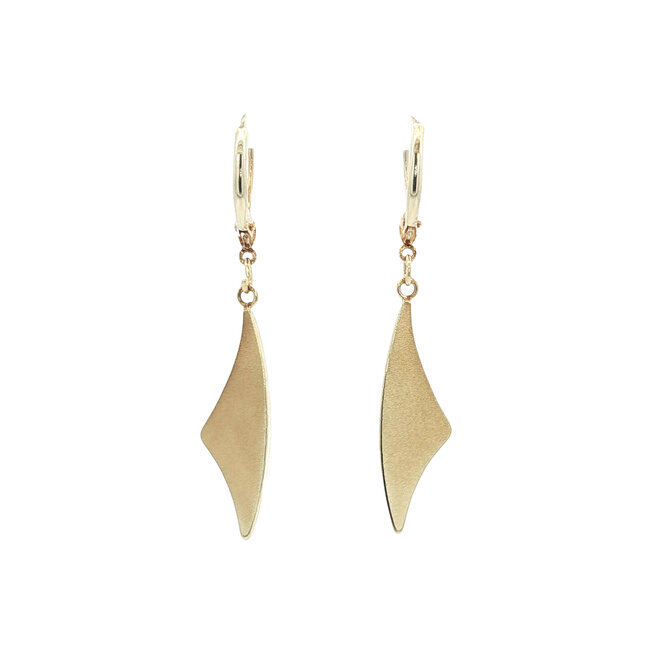 Gold earrings with diamond 14 karat